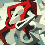 – UMARMUNG 1 – Acryl auf Baumvollpapier – 50 x 70 cm – 1991